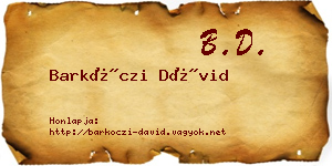 Barkóczi Dávid névjegykártya